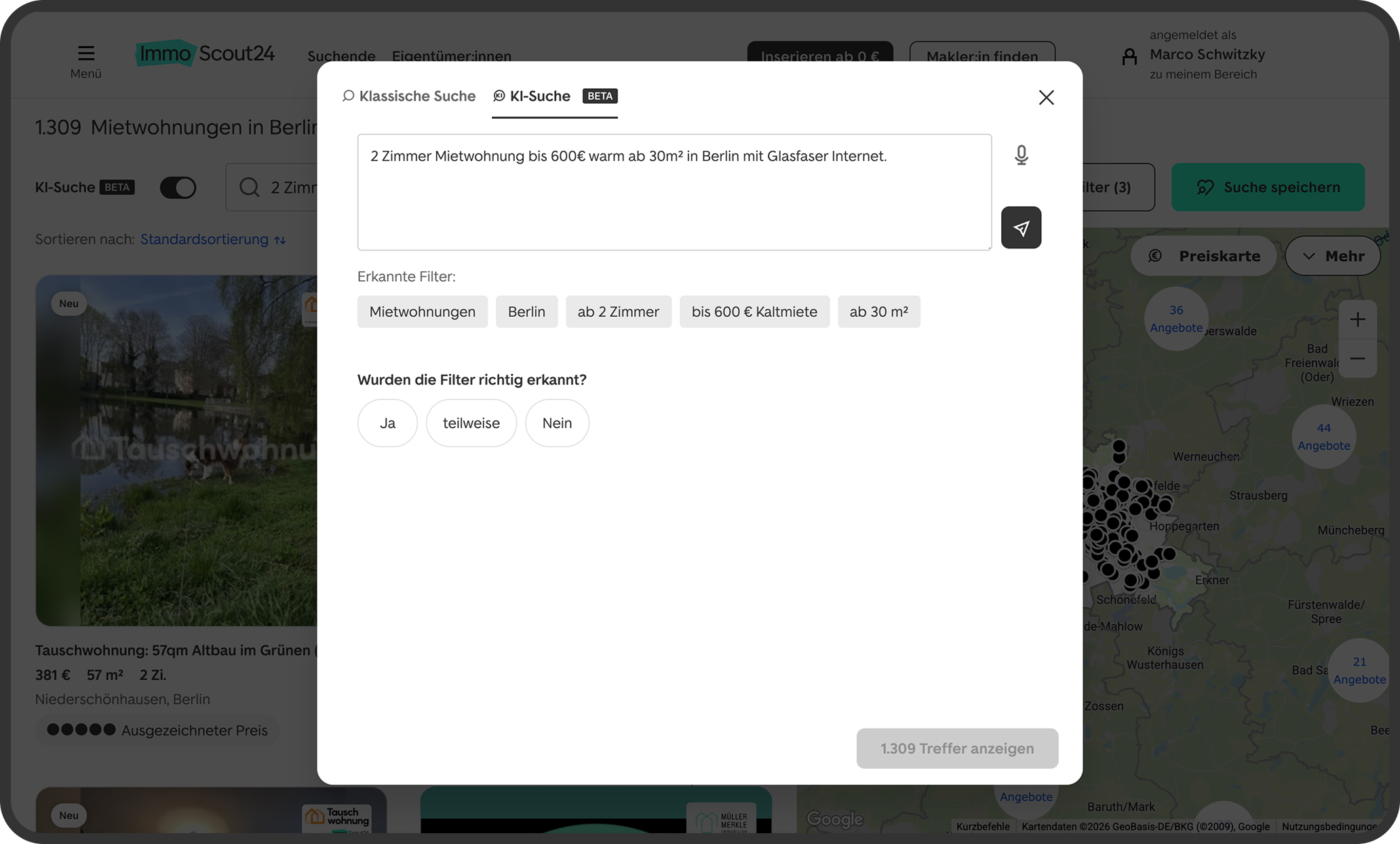 AI Search Filter Settings