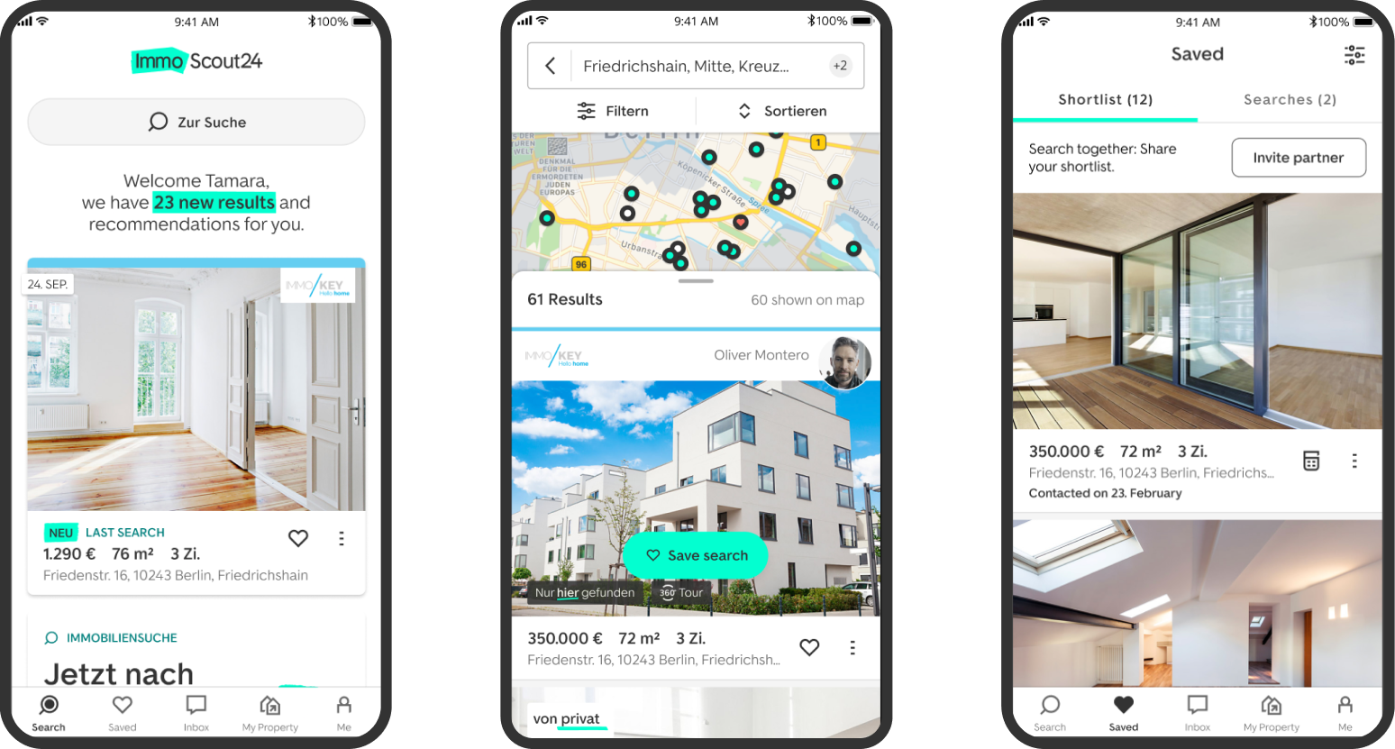 ImmoScout24 mobile app core features